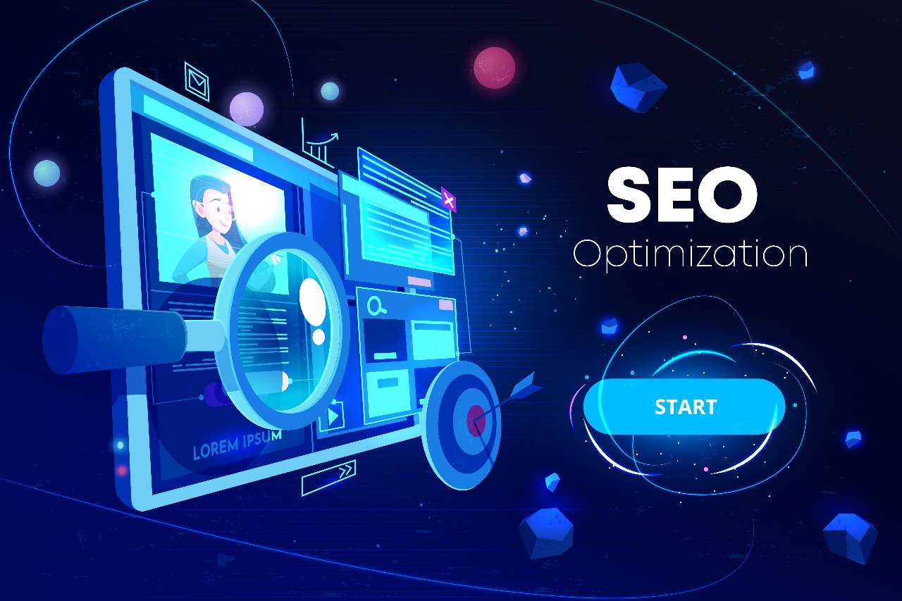 SEO and social media optimization growth chart for business marketing